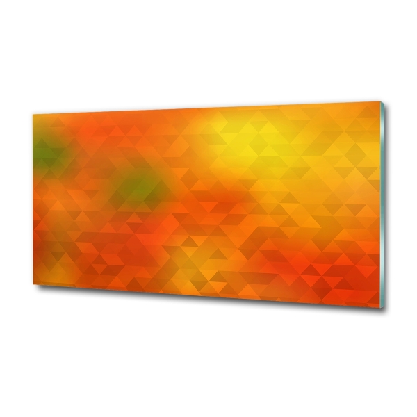 Impresión en cristal con acabado brillante horizontal Triángulos abstractos