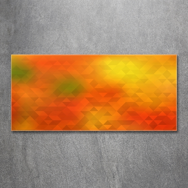 Impresión en cristal con acabado brillante horizontal Triángulos abstractos