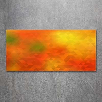 Impresión en cristal con acabado brillante horizontal Triángulos abstractos