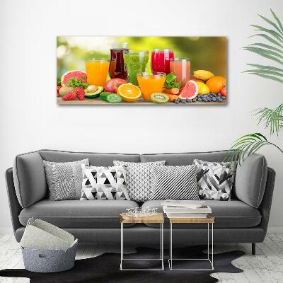 Cuadro de cristal templado moderno horizontal Jugos de frutas