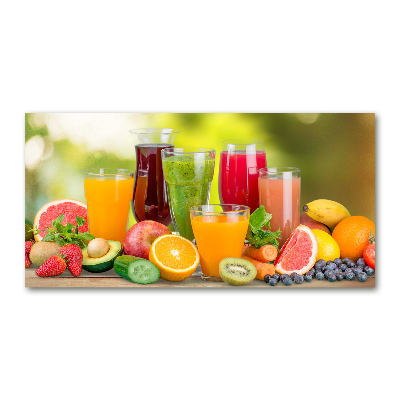 Cuadro de cristal templado moderno horizontal Jugos de frutas