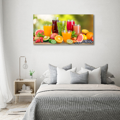 Cuadro de cristal templado moderno horizontal Jugos de frutas