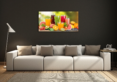 Cuadro de cristal templado moderno horizontal Jugos de frutas