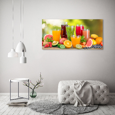 Cuadro de cristal templado moderno horizontal Jugos de frutas