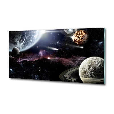 Cuadro de cristal templado moderno horizontal Galaxia