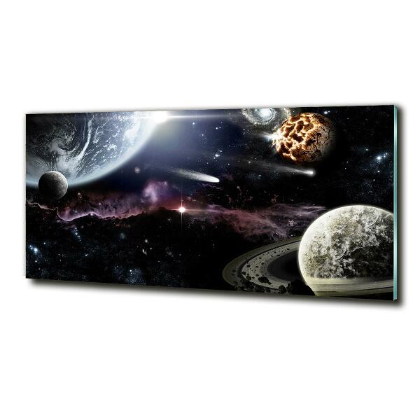 Cuadro de cristal templado moderno horizontal Galaxia