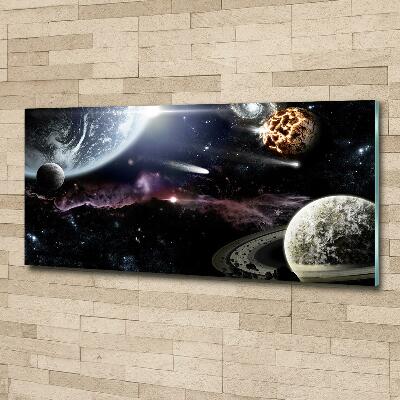 Cuadro de cristal templado moderno horizontal Galaxia
