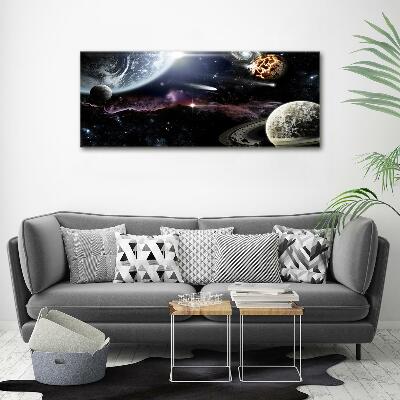 Cuadro de cristal templado moderno horizontal Galaxia