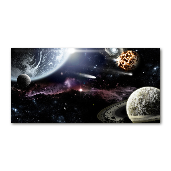 Cuadro de cristal templado moderno horizontal Galaxia