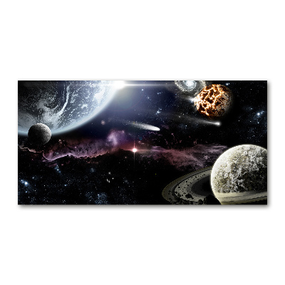 Cuadro de cristal templado moderno horizontal Galaxia