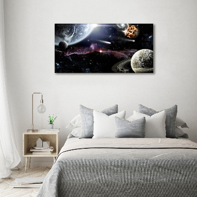 Cuadro de cristal templado moderno horizontal Galaxia