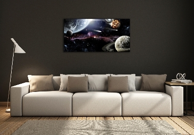 Cuadro de cristal templado moderno horizontal Galaxia