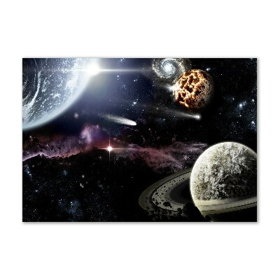 Cuadro de cristal templado moderno horizontal Galaxia