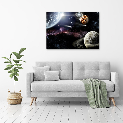 Cuadro de cristal templado moderno horizontal Galaxia