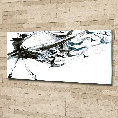 Cuadro de cristal templado moderno horizontal Bailarina