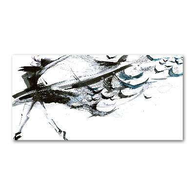 Cuadro de cristal templado moderno horizontal Bailarina
