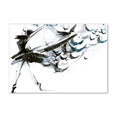 Cuadro de cristal templado moderno horizontal Bailarina