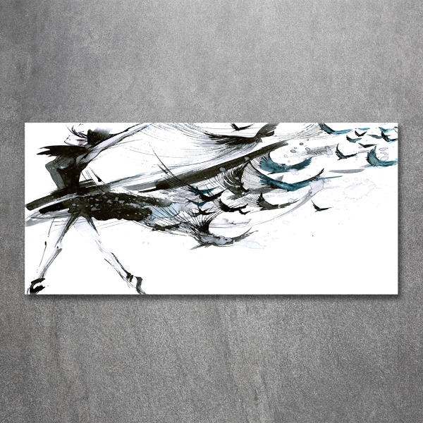 Cuadro de cristal templado moderno horizontal Bailarina