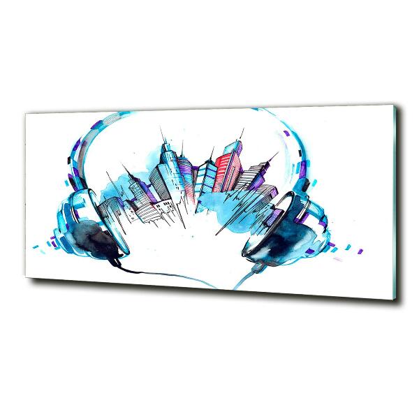Impresión en cristal con acabado brillante horizontal Sonidos de la ciudad