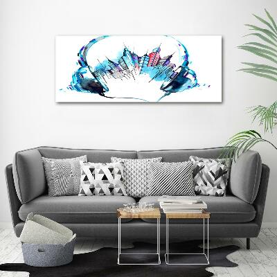 Impresión en cristal con acabado brillante horizontal Sonidos de la ciudad