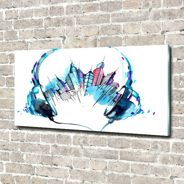 Impresión en cristal con acabado brillante horizontal Sonidos de la ciudad