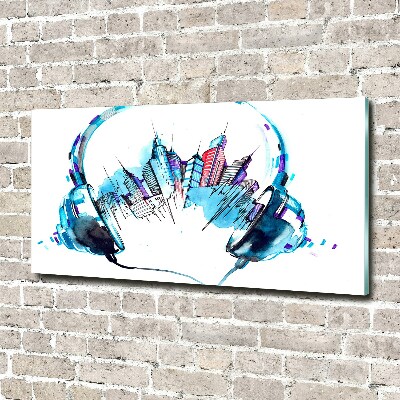 Impresión en cristal con acabado brillante horizontal Sonidos de la ciudad