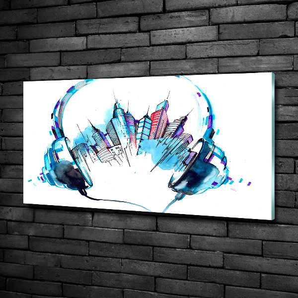 Impresión en cristal con acabado brillante horizontal Sonidos de la ciudad