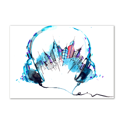 Impresión en cristal con acabado brillante horizontal Sonidos de la ciudad