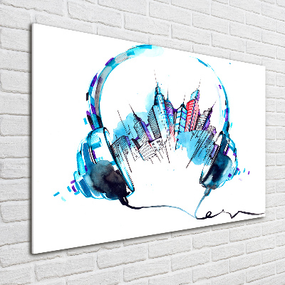 Impresión en cristal con acabado brillante horizontal Sonidos de la ciudad