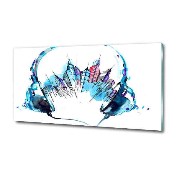 Impresión en cristal con acabado brillante horizontal Sonidos de la ciudad