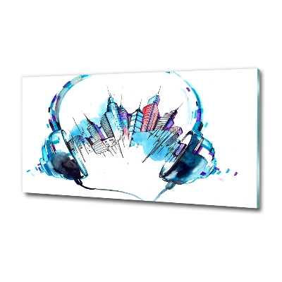 Impresión en cristal con acabado brillante horizontal Sonidos de la ciudad