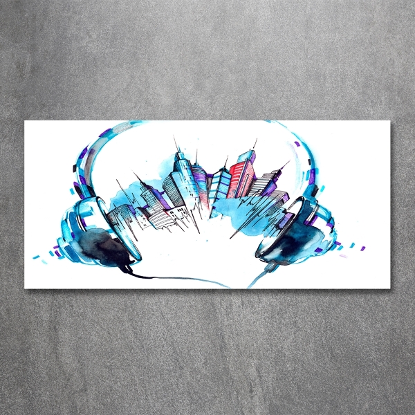 Impresión en cristal con acabado brillante horizontal Sonidos de la ciudad