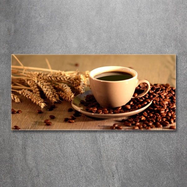 Impresión en cristal con acabado brillante horizontal Café aromático