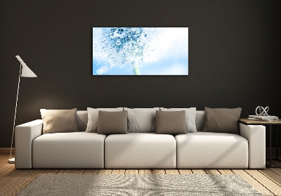 Foto en cristal de alta calidad con impresión uv horizontal Diente de león