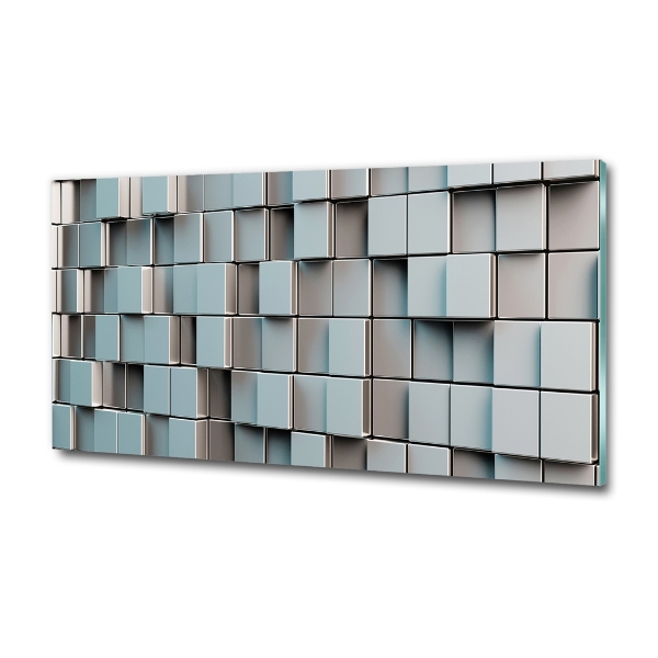 Cuadro de cristal templado moderno horizontal Muro de cubos