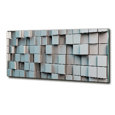 Cuadro de cristal templado moderno horizontal Muro de cubos