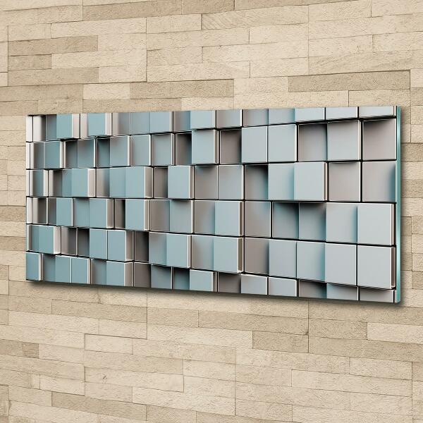 Cuadro de cristal templado moderno horizontal Muro de cubos