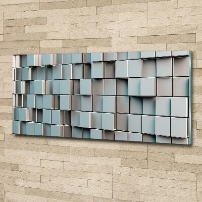 Cuadro de cristal templado moderno horizontal Muro de cubos