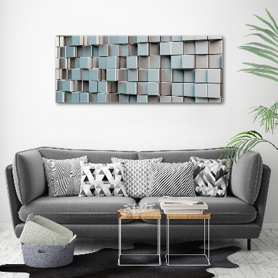 Cuadro de cristal templado moderno horizontal Muro de cubos