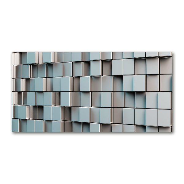 Cuadro de cristal templado moderno horizontal Muro de cubos