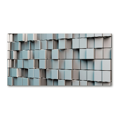 Cuadro de cristal templado moderno horizontal Muro de cubos