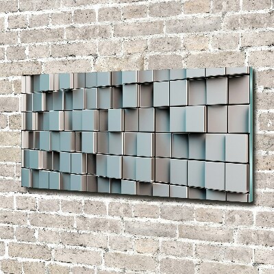 Cuadro de cristal templado moderno horizontal Muro de cubos
