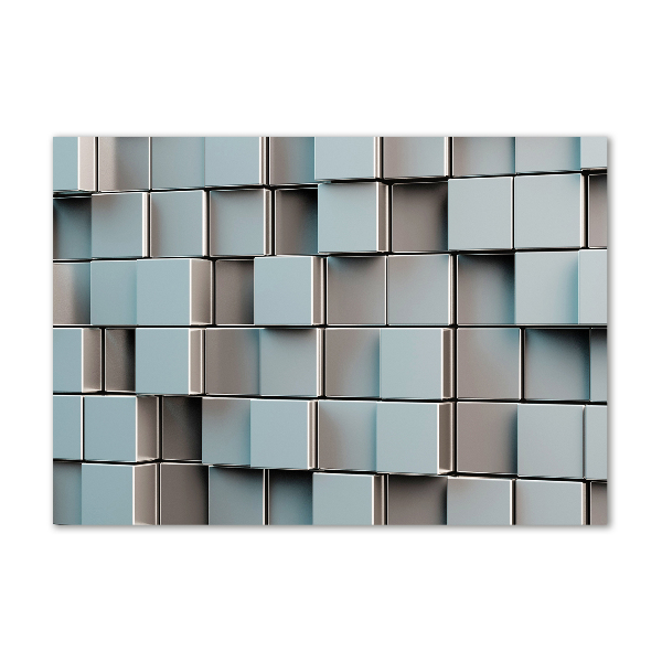 Cuadro de cristal templado moderno horizontal Muro de cubos