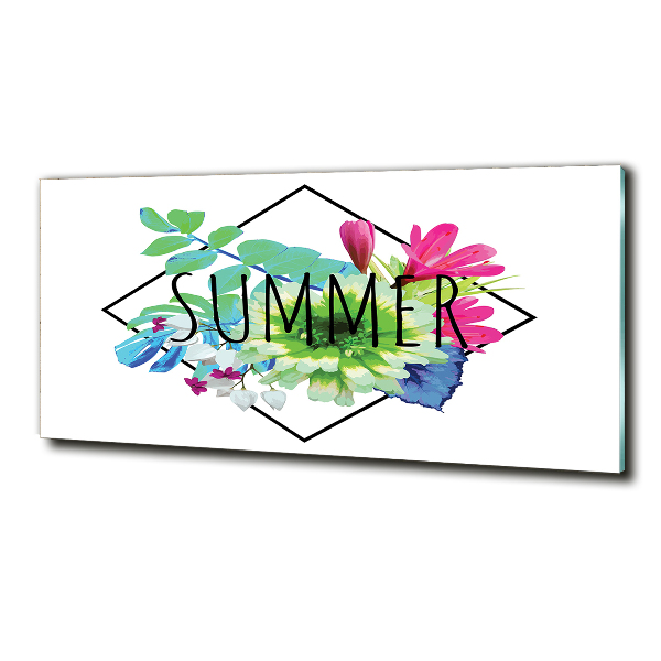 Cuadro decorativo de vidrio para salón horizontal Verano