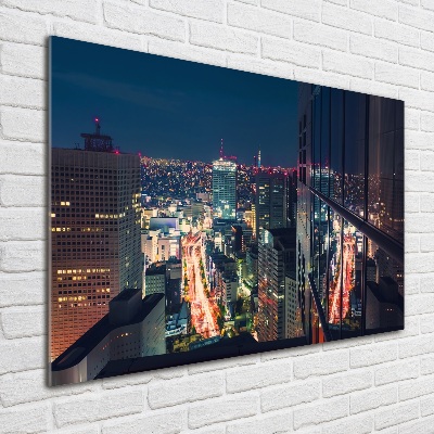 Cuadro de cristal templado moderno horizontal Tokio, Japón