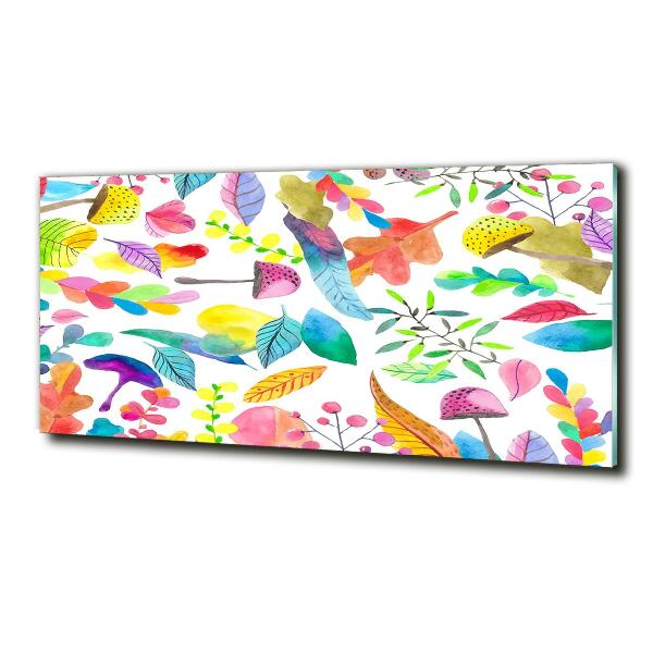 Foto en cristal de alta calidad con impresión uv horizontal Patrón floral