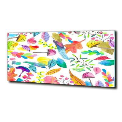 Foto en cristal de alta calidad con impresión uv horizontal Patrón floral