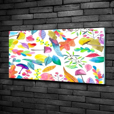 Foto en cristal de alta calidad con impresión uv horizontal Patrón floral