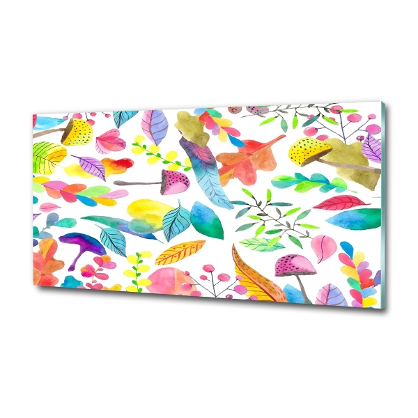 Foto en cristal de alta calidad con impresión uv horizontal Patrón floral