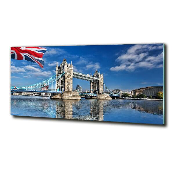 Cuadro decorativo de vidrio para salón horizontal Puente de la Torre de Londres